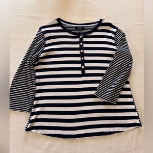 Vintage Henley Knit Top